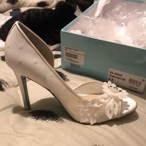 Lace Wedding shoes - Blue by Betsey Johnson